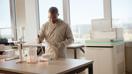 Scientist working in laboratory